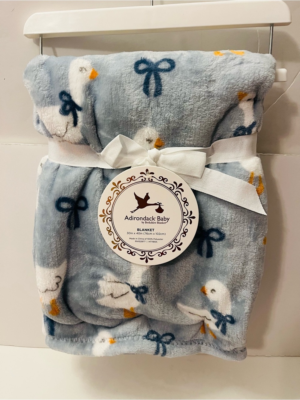 Adirondack Baby by Berkshire Blue Nursery Blanket with Geese Goose and Bows